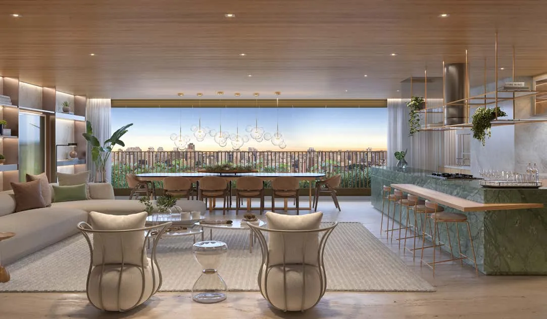 Living do decorado de 207 m²